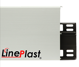 Плинтус LinePlast 100 Белый с тиснением LB001 в mir-pola.by
