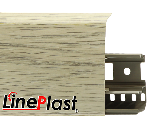 Плинтус LinePlast 85  Аруша светло-серый LS004 в mir-pola.by
