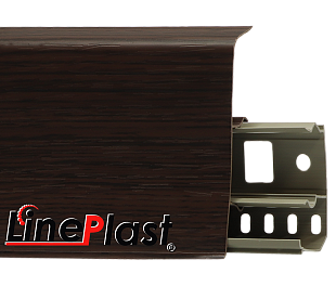 Плинтус LinePlast 85  Зебрано черно-коричневый LS026 в mir-pola.by
